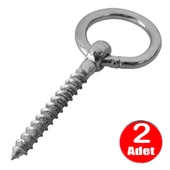 8mm Halkalı Vida Kilit Salıncak Tavan Duvar Askısı -2 Adet - 1