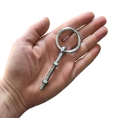 6mm Halkalı Somunlu Civata Kapı Kilit Askısı Vida -2 Adet - 2