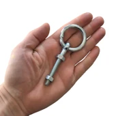 8mm Halkalı Somunlu Civata Kapı Kilit Askısı Vida -2 Adet - 2