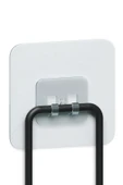 7x7 CM Süper Güçlü Yapışkanlı Banyo Askısı Yedek 4 Adet Sticker Raf Tutucu Askı - 5