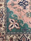 147x217 cm Büyük Boy İran Halısı, El Dokuma Vintage Halı, Çiçek Desenli Yün Halı, Şık Ev Dekoru - 4