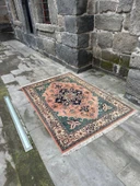 147x217 cm Büyük Boy İran Halısı, El Dokuma Vintage Halı, Çiçek Desenli Yün Halı, Şık Ev Dekoru - 5