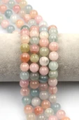 Akuamarin-Morganit-Heliodor Doğal Taş Dizi 10 mm Küre Kesim thumbnail 1