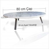 Büyük Sağlam Dengeli Kırılmaz Pratik 80cm Çap Yer Yemek Sofrası Sinisi Hamur Açma Masası Tahtası - 1