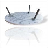 Büyük Sağlam Dengeli Kırılmaz Pratik 80cm Çap Yer Yemek Sofrası Sinisi Hamur Açma Masası Tahtası - 2