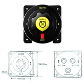 12V 24V Akü Seçici Anahtarı 300A 450A Aralıklı Deniz Teknesi Akü Anahtarı Tekneler için Ağır Hizmet Akü Bağlantı Kesme Anahtarı - 4