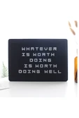 63 Harfli Işıklı Yazı Panosu – 21x14 cm Letter Board, Duvar Monte Aparatlı Pegboard, Dekoratif - 3