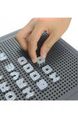 63 Harfli Işıklı Yazı Panosu – 21x14 cm Letter Board, Duvar Monte Aparatlı Pegboard, Dekoratif - 2