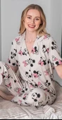 Freshness 6254 Kadın Mickey Mouselu Patlı Pijama Takımı - 1