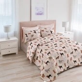 Upstyle Kapitone Yatak Örtüsü Seti Çift Kişilik Havhav Krem thumbnail 1