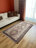 110x185 cm Bohem Stili Türk Kilim, Hayvan Desenli El Dokuma Kilim, Harika Kondisyonlu Ev & Ofis Kilim - 2