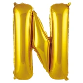 Folyo Balon 76cm Harf Altın "N" - 1