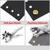 Perçin Perçinleme Kemer Deri Delme Pensesi Metal 2'li Set 6 Farklı Boyutta Delici Delik Açıcı - 2