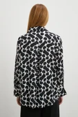 Kontrast Desenli Maroken Viskon Gömlek Siyah thumbnail 6