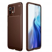Xiaomi Mi 11 Lite Kılıf Zore Negro Karbon Tasarım Silikon Kılıf - 4