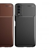 Vivo Y20S Kılıf Zore Negro Karbon Tasarım Silikon Kılıf - 10