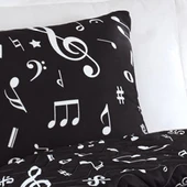 Kapitone Yatak Örtüsü Seti Tek Kişilik B&W Melodiy Siyah - 3