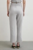 Önü Pensli Skinny Kumaş Pantolon Gri - 6