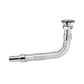 Standart Lavabo Evye Sifonu Uzun Plastik Körüklü Kıvrılabilir 33-80 cm Uzayabilir Krom Renk - 5