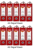 Noki Telgraf Plastik A5 Klasör Kırmızı 10 Adet - 1