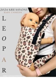 Molmini Lüx Leopar Ergonomik Kanguru %100 Pamuk 2025 Trend Bebek Taşıyıcı Anakucağı Bebek Taşıma 2-18 Ay - 1