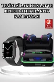Ucuz ve Kaliteli Kulaklıklı Saat Seti Bluetooth Bağlantılı Akıllı Saat ve Kulaklık - 1
