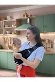 Molmini Lüx Ekstra Güvenli Kilit Sistemli Sling %100 Pamuk Bebek Taşıyıcı Puset Ana Kucağı Kanguru - 4
