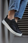 Terzi Bey Sneakers Ayakkabı 010 Siyah (beyaz Taban) - 1