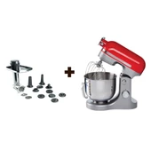 Ariete Moderna 1589/00 1600 W 5.5 lt Kırmızı Mutfak Şefi + Kıyma ve Makarna Aparat Seti - 1