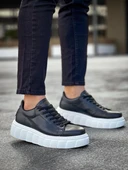 Terzi Bey Yüksek Taban Günlük Ayakkabı 144 Siyah (beyaz Taban) - 4