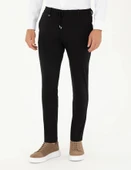 Yazı Slim Fit Likralı Erkek Jogger Pantolon-7114 - 1