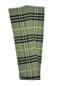Burberry Ekose Desen %80 Yün , %20 Ipek,Yeşil Siyah Kareli Şal 68x246 Cm - 5