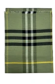 Burberry Ekose Desen %80 Yün , %20 Ipek,Yeşil Siyah Kareli Şal 68x246 Cm - 3