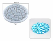 EPOKSİ REÇİNE KALIP İTHAL ELMAS MOTİFLİ BARDAK ALTLIĞI TAŞ TOZU SİLİKON KALIP HB5021-0091 - 1