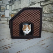 Bod Dış Mekan Yağmura Ve Soğuğa Dayanıklı Eva Kedi Evi Yuvası Kırmızı - 2