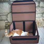 Bod Dış Mekan Yağmura Ve Soğuğa Dayanıklı Eva Kedi Evi Yuvası Gri - 3