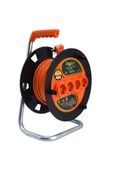 Makaralı Uzatma Kablosu 3*1.5mm² 35 Mt. Turuncu Kablo - 4