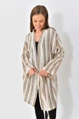 El Dokuması Kimono - Yeşil Kırmızı - 3