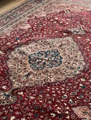 193x293 cm Büyük Boy Türk El Dokuma Halı, Kırmızı Renkli Çiçek Desenli, Harika Ev ve Ofis Dekoru - 9