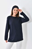 Uzun Kollu Tunik (Bandana Hediyeli) - Lacivert - 3