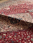 193x293 cm Büyük Boy Türk El Dokuma Halı, Kırmızı Renkli Çiçek Desenli, Harika Ev ve Ofis Dekoru - 5