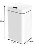 12 Litre Sensörlü Çöp Kovası Ofis Mutfak Banyo Çöp Kovası thumbnail 4