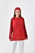 Uzun Kollu Tunik (Bandana Hediyeli) - Kırmızı - 3