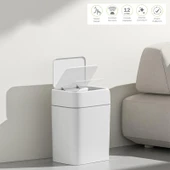 12 Litre Sensörlü Çöp Kovası Ofis Mutfak Banyo Çöp Kovası - 1