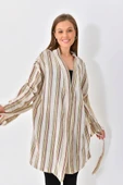 El Dokuması Kimono - Yeşil Kırmızı - 5