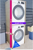 Lavanta Mobilya İmalat Mdf Altun Safir Meşe Çamaşır Makinesi Ve Kurutma Makinesi Dolabı - 3