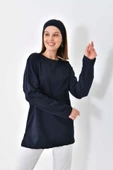 Uzun Kollu Tunik (Bandana Hediyeli) - Lacivert - 8