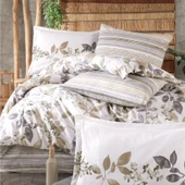 Clasy Ranforce Nevresim Takımı Çift Kişilik Azura V1 Bej thumbnail 2