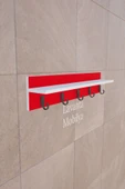 Lavanta Mobilya İmalat Amazon Duvar Askılığı Elbise Askılığı Mdf Ve Hıgh Gloss Kırmızı Beyaz - 1
