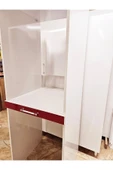 Lavanta Mobilya İmalat Mdf Hıgh Gloss Dicle Kırmızı Çamaşır Makinesi Ve Kurutma Makinesi Dolabı - 4
